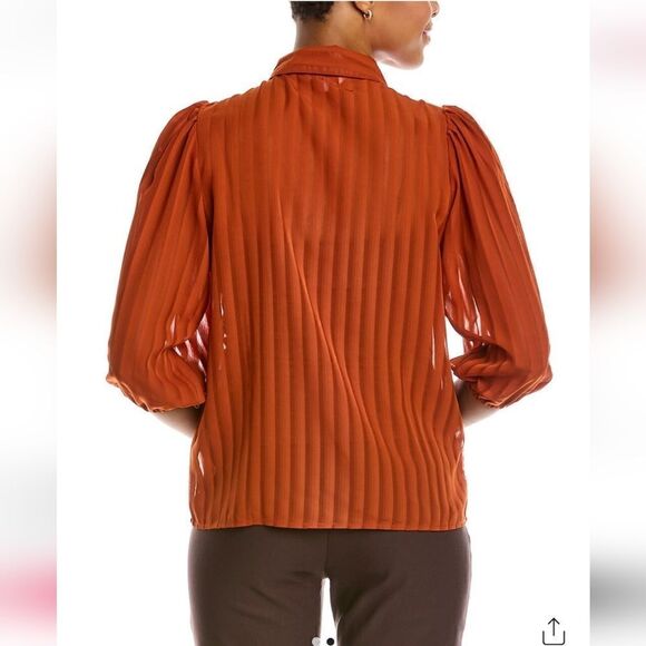 NANETTE LEPORE Nanette Shadow Stripe Top - Picture 2 of 6